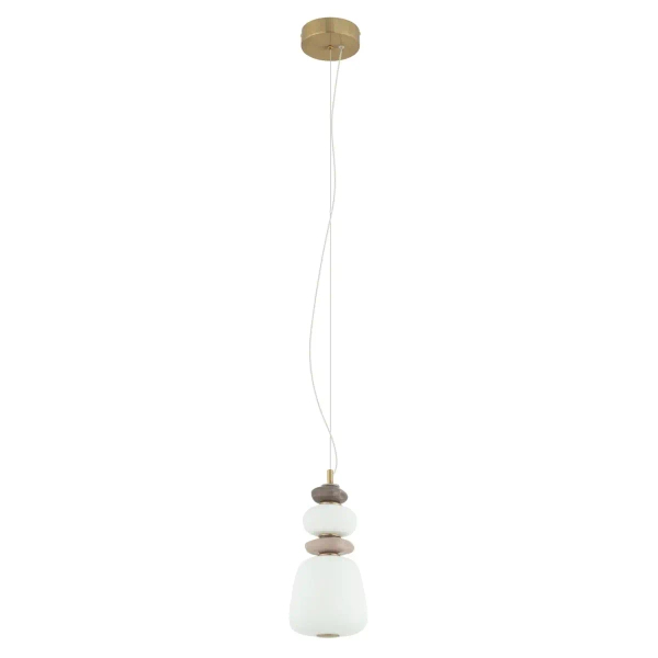 Salonowa lampa wisząca CERAMIC 11702 LED 12W 3000K szara biała