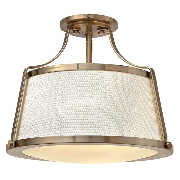Sufitowa lampa tkaninowa Charlotte HK-CHARLOTTE-SF-BC złoty