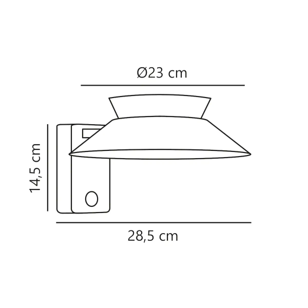 Kinkiet elewacyjny Justina 2418071003 LED 5W 3000K IP44 z czujnikiem czarny