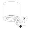 Downlight do sypialni XENO 325389 podłużna tuba biała złota