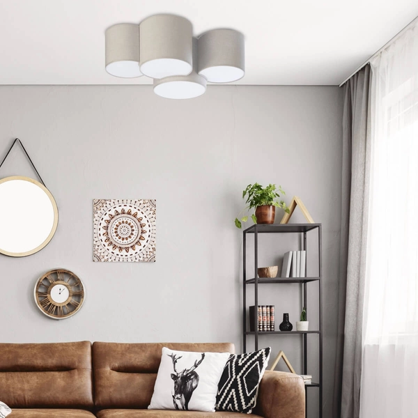 Ekologiczna lampa sufitowa Mona 6592 TK Lighting tuby do salonu szare