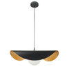 Lampa wisząca ze szklanym kloszem ENZO ST-F22020601-D60 black czarny złoty