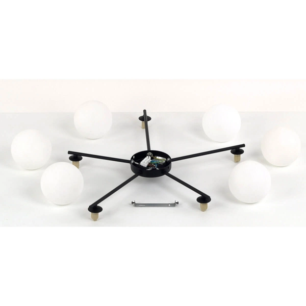 Lampa nasufitowa do salonu Elton 10262 bubbles czarna biała