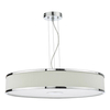 Okrągła lampa wisząca Alvaro ALV1733 materiałowa chrom kość słoniowa