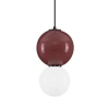 Szklana lampa wisząca JORELIA LE45251 LED 6W 3000K kulista czerwona biała