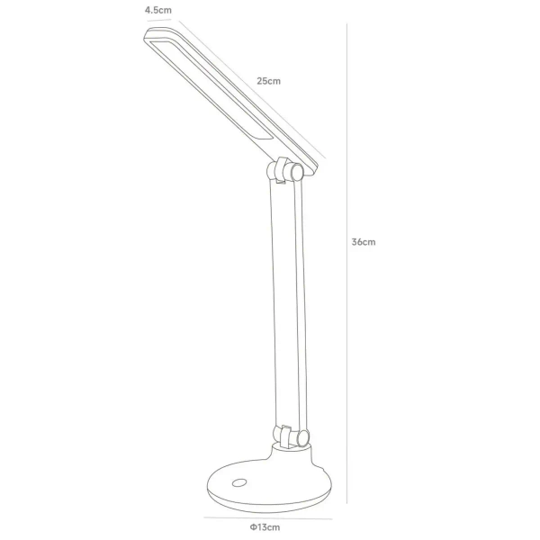 Ledowa lampa BIURKOWA 1913-BK LED 6W CCT regulowana czarna