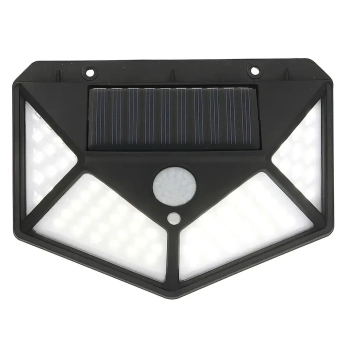 Zewnętrzna ścienna lampa solarna Batman EKO0617 LED 3W 4000K IP44 czarny