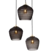 LAMPA wisząca VENUS 11011308 Kaspa szklana OPRAWA loftowy ZWIS kaskada czarna przydymiona