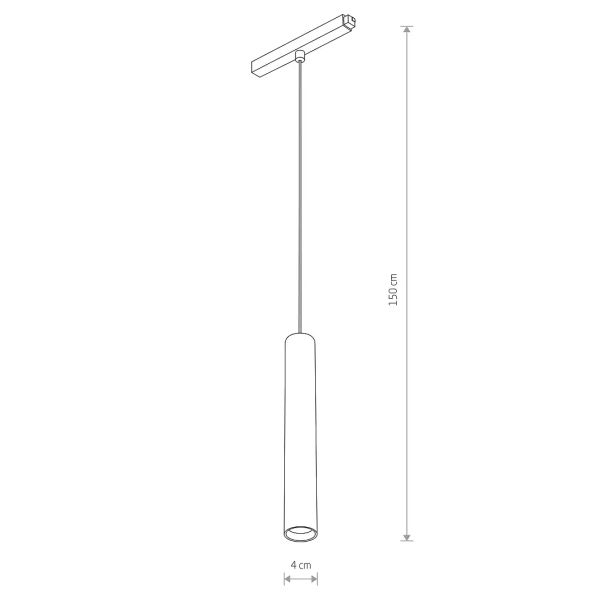 Wisząca lampa do szyn 1-obwodowych 11641 LED 9W 4000K biała