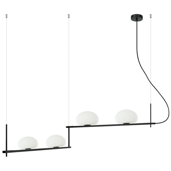 Modernistyczna lampa wisząca Kernio PND-357784-BK+W Italux balls czarna