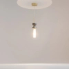 Marmurowa lampa wisząca Kioto MOD178PL-01GR złota szara
