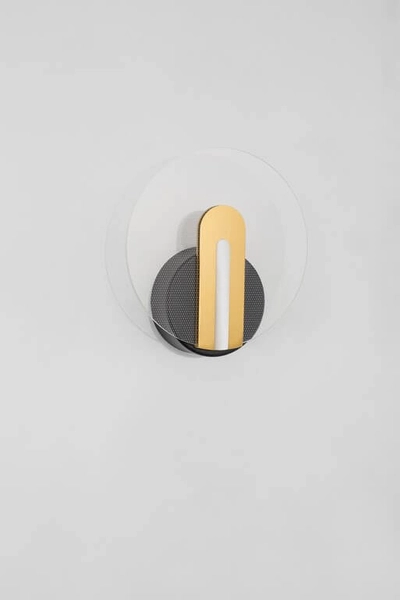 Okrągła lampa ścienna Ceja do sypialni LED 7W czarna złota