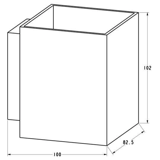 Salonowa lampa ścienna Sola 91063-N Zumaline metalowa kostka cube czarna