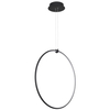 Wisząca LAMPA pierścień CHINU LE41603 Luces Exclusivas okrąga OPRAWA zwis LED 28W 3000K metalowy czarny