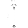 Podłogowa lampa witrażowa Dark Star 64041 z włącznikiem do jadalni brązowa