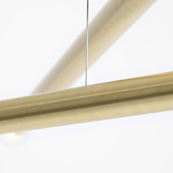 Lampa wisząca Tubo 1072P40 Aldex podłużne zwisy metalowe mosiądz