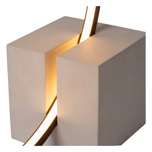 Stołowa lampa na szafkę CIRKELIS 05555/06/30 LED 6W ring czarny biały