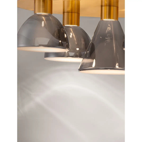 Glamour plafon SARDUNO LE45142 LED 35W 3000K złoto szara
