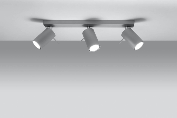 Spot LAMPA sufitowa SPARK SL.0451 metalowa OPRAWA reflektorowa LISTWA regulowane tuby szare