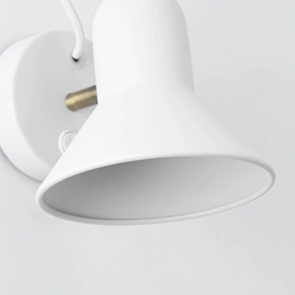 Kinkiet LAMPA ścienna ASTAMA LP-1122/1W WH Light Prestige industrialna OPRAWA metalowa regulowana biała