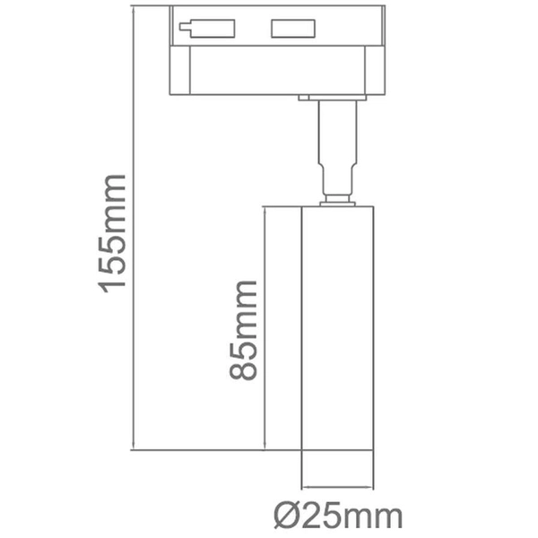 LAMPA sufitowa Slimi Rose Gold Track BK Orlicki Design metalowa OPRAWA do systemu szynowego 1-fazowego różowe złoto czarna