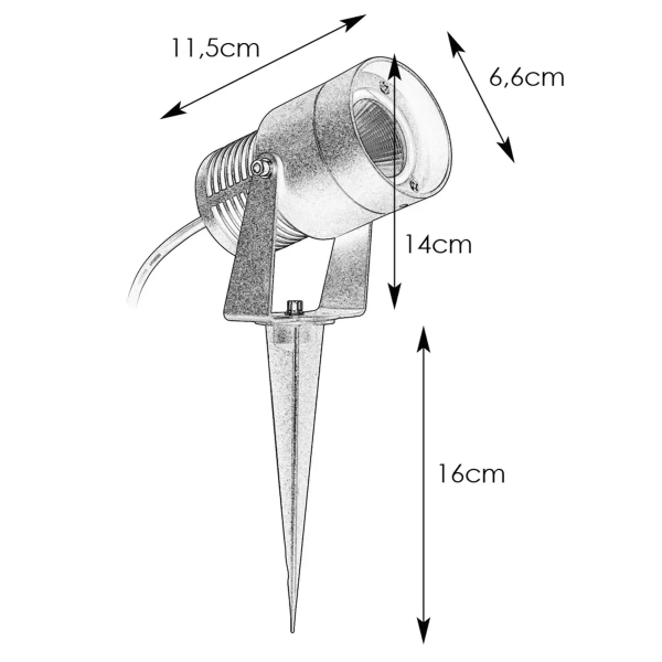 Lampa gruntowa RGB Garden 108404 Markslojd LED 6W 3000K IP44 czarny