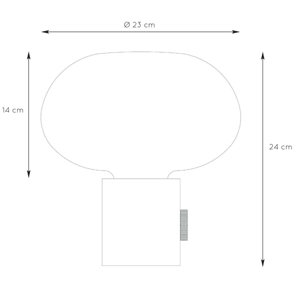 Stojąca LAMPKA nocna CHARLIZE 03520/01/65 Lucide stołowa LAMPA marmurowa czarna przydymiona