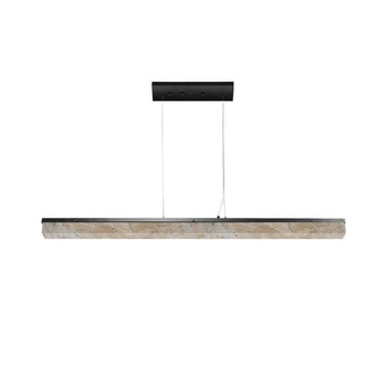 LAMPA wisząca MARBLE STONE MPLS-6602/607Y Abigali marmurowa OPRAWA listwa LED 30W 3000K zwis czarny