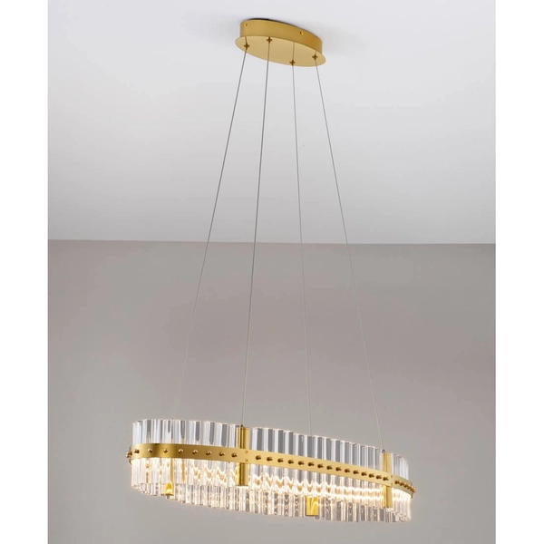 Okrągła lampa zwisająca MAYO LE44227 LED 45W 3500K pierścień złota