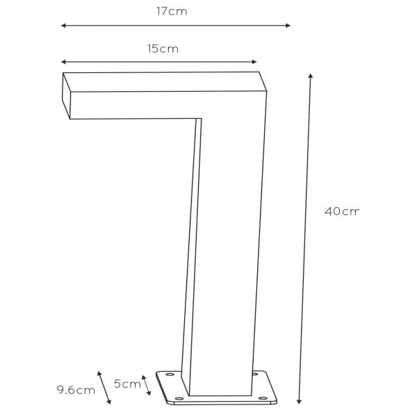 Tarasowa lampa stojąca TAYLOR 28851/40/30 Lucide LED 6W 3000K IP54 antracyt
