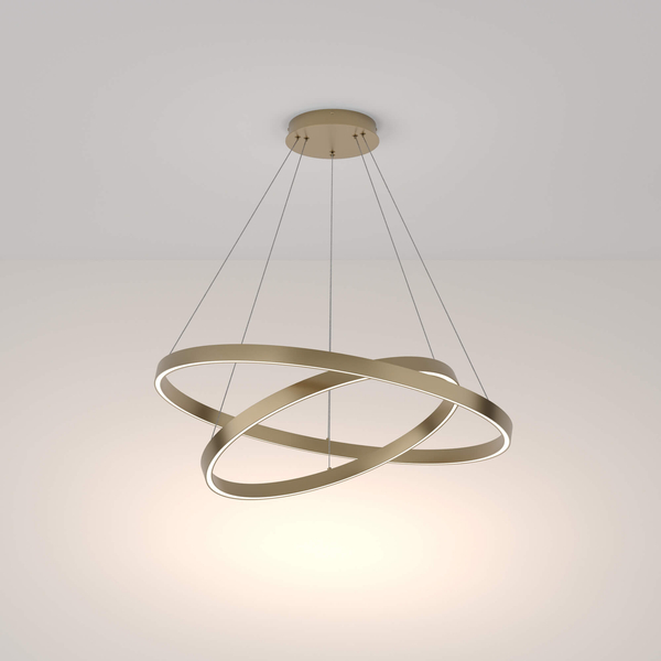 Metalowa lampa wisząca Rim MOD058PL-L74BS4K LED 88W 4000K mosiądz