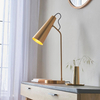 Stołowa lampka metalowa Karna New 107527 z wtyczką mosiądz