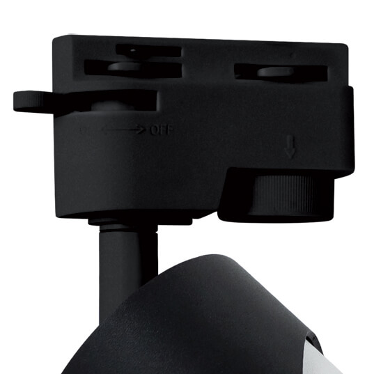 Lampa punktowa do systemu szynowego 1-fazowego Zebra 04211 Ideus czarna biała