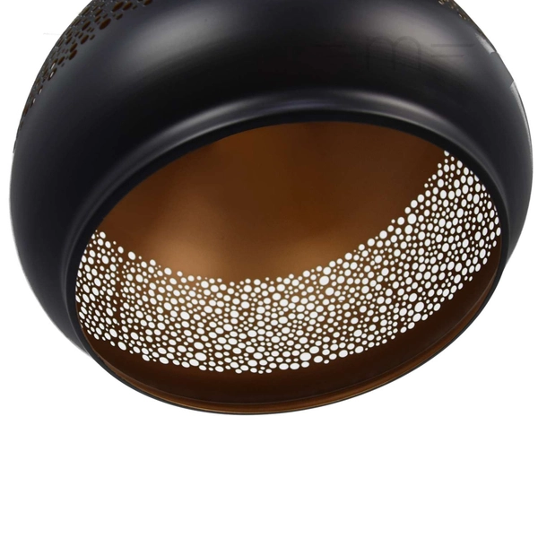 LAMPA wisząca KAIA 2278 Rabalux ażurowa OPRAWA orientalny zwis czarny złoty