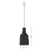 Pleciona wisząca lampa 22171 do przedpokoju pszenica brązowy