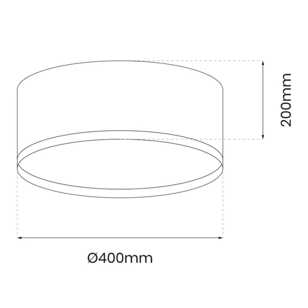 Okrągła lampa sufitowa RONDO BLACK ML7070 LED 18W 4000K czarna złota