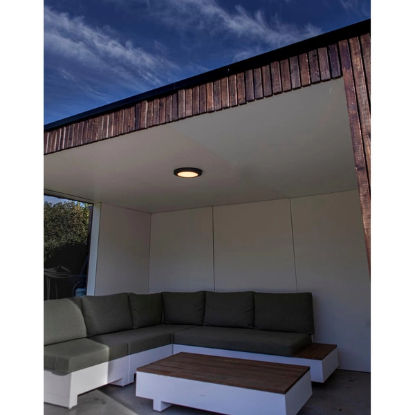 Okrągły plafon tarasowy KAYAH 6392202457 Lutec LED 16,5W 3000K IP54 szary