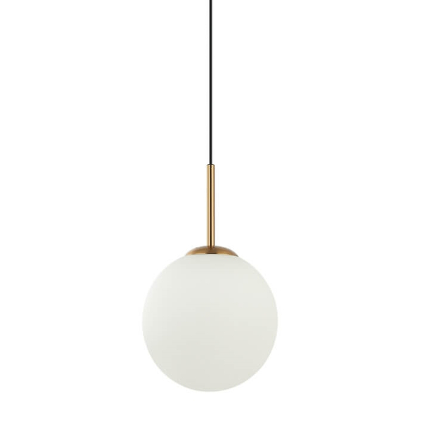 Wisząca lampa kulista Deore PND-5578-1M-BRO szklana kula ball brąz antyczny