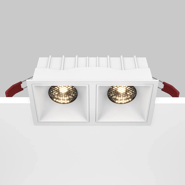 Metalowa lampa wpuszczana Alfa DL043-02-15W3K-SQ-W LED 30W 3000K biały