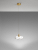 Wisząca lampa glamour NAYARIT LE42898 do salonu crystal złota