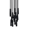 Wisząca lampa loftowa Sura 5123 Shilo tuby metalowe czarne