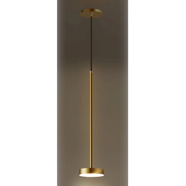 LAMPA wisząca CGSPOTLED1 COPEL okrągła OPRAWA metalowa LED 12W 3000K zwis dysk antyczny mosiądz