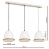 Skandynawska LAMPA wisząca STUDIO MLP8850 Milagro metalowa OPRAWA listwa ZWIS hygge biały drewno