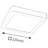 Plafon LAMPA sufitowa LOIS 2668 Rabalux kwadratowa OPRAWA metalowa LED 18W 3000K satynowy chrom