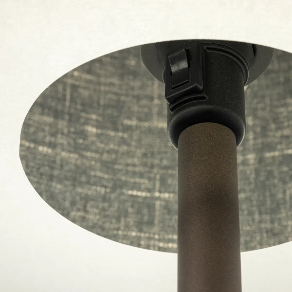 Podłogowa lampa do salonu AMARELA 11663 z tkaniny brązowa