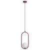 Wisząca lampa Riva 1086G15 metalowa kula ball czerwona