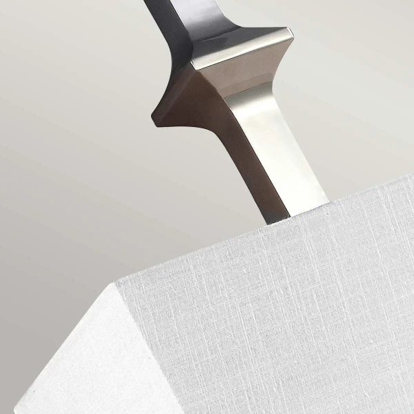 Kinkiet LAMPA ścienna Teva FE-TEVA1-PN Elstead FEISS klasyczna OPRAWA abażurowa prostokątna nikiel biała