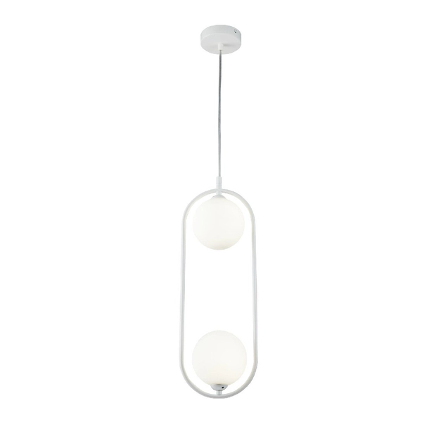 LAMPA wisząca RING MOD013PL-02W Maytoni modernistyczna OPRAWA zwis szklane kule białe