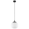 Kulista lampa wisząca VIBE 5824 szklana do sypialni czarny biały