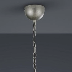 Wisząca LAMPA loftowa DELHI 303400167 Trio metalowa OPRAWA kopuła ZWIS industrialny nikiel brązowy